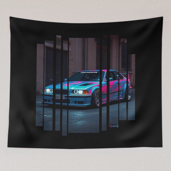 Item preview, B.W36 Power of the 3 series coupe with wide body kit, street racing vibe, high contrast neon colors 14 designed and sold by Neon G.