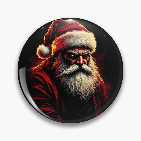 Item preview, Red Hot Raster Santa, designed for black fabrics designed and sold by SteadyRolling.
