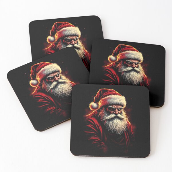 Item preview, Red Hot Raster Santa, designed for black fabrics designed and sold by SteadyRolling.