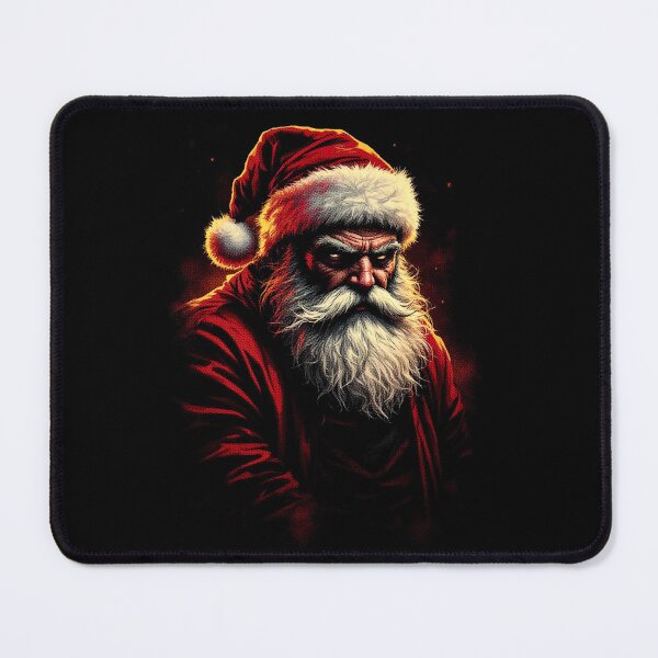 Item preview, Red Hot Raster Santa, designed for black fabrics designed and sold by SteadyRolling.