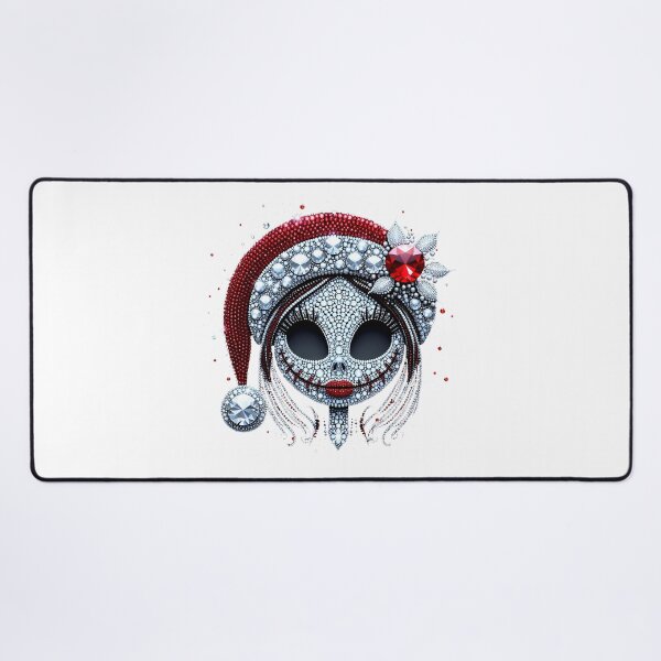 Item preview, Jeweled Skeleton Head Santa Hat Bling Rhinestone Glam Christmas designed and sold by Krasnovaovaova.