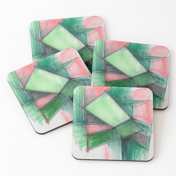 Item preview, Layered Green and Pink Geometric designed and sold by Harmonic_Layers.