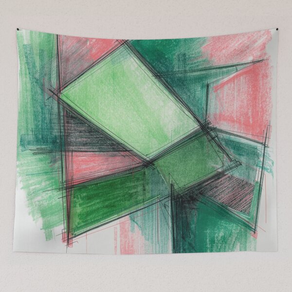 Item preview, Layered Green and Pink Geometric designed and sold by Harmonic_Layers.