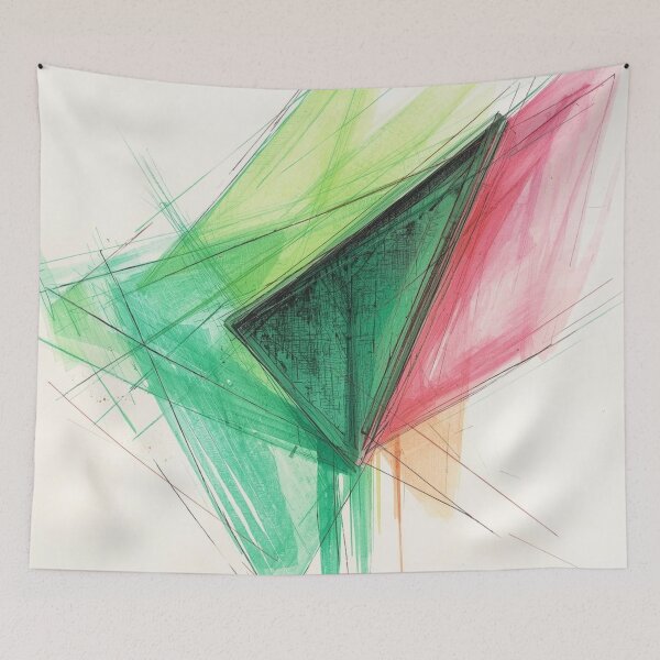 Item preview, Vibrant Green and Pink Geometric designed and sold by Harmonic_Layers.