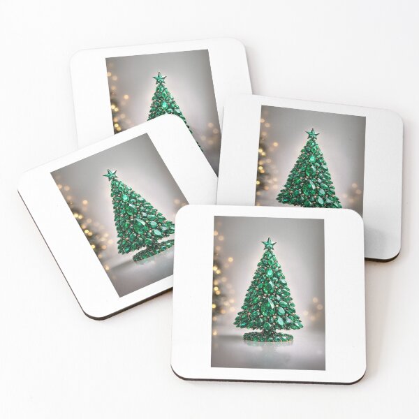 Item preview, Christmas tree with Emerald crystals stone designed and sold by ZenMeUp.