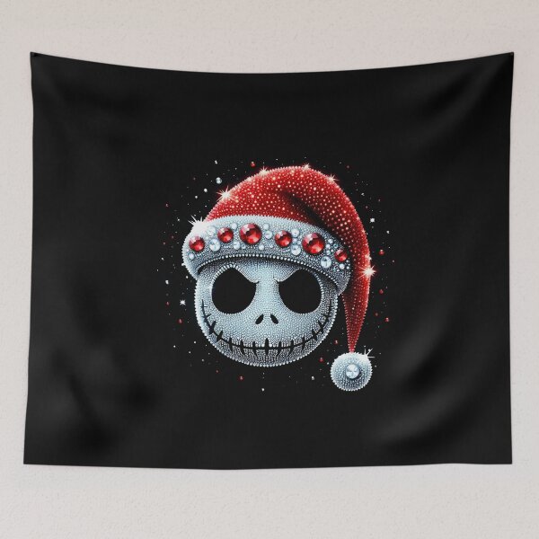 Item preview, Sparkling Skeleton Head Santa Hat Bling Rhinestone Glam Christmas designed and sold by Krasnovaovaova.