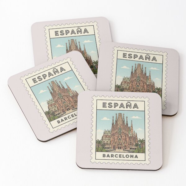 Item preview, Vintage Spain Barcelona Stamp designed and sold by allaboutstamps.