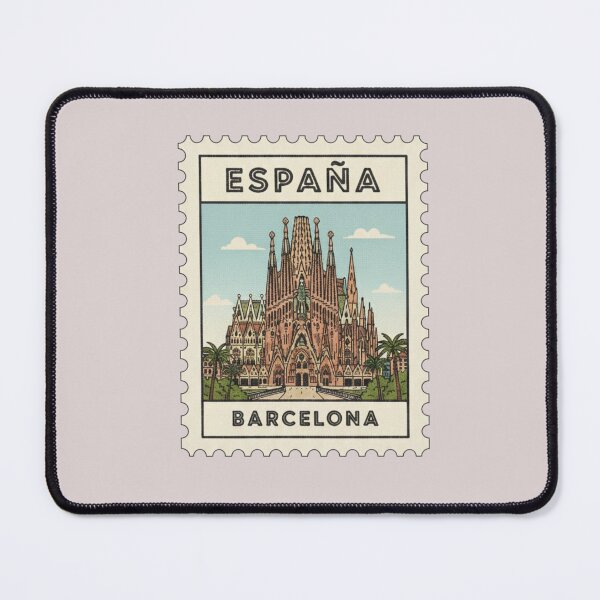 Item preview, Vintage Spain Barcelona Stamp designed and sold by allaboutstamps.