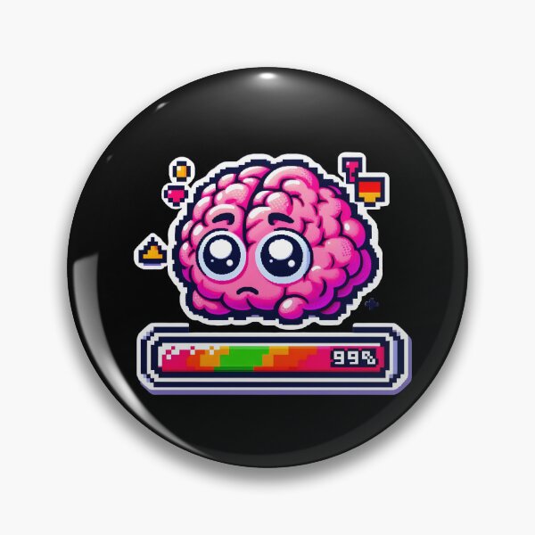 Item preview, Pixel Art Brain Loading 99% - Retro Glitch designed and sold by GREENZ0NE.