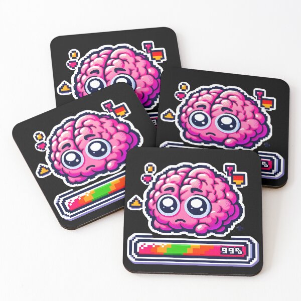 Item preview, Pixel Art Brain Loading 99% - Retro Glitch designed and sold by GREENZ0NE.