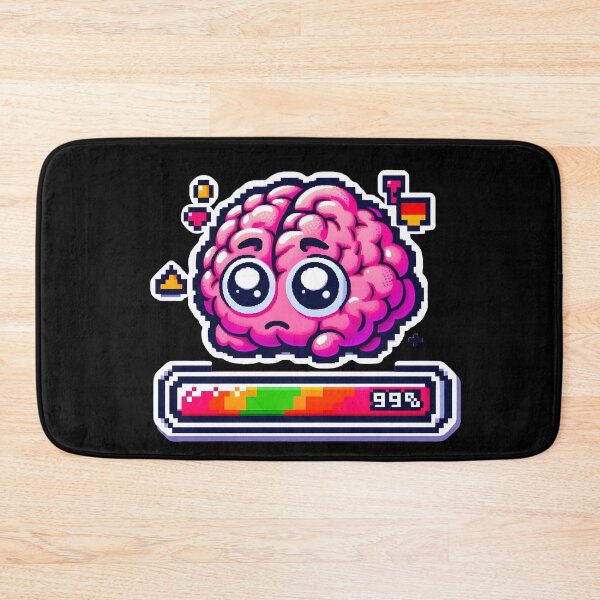 Item preview, Pixel Art Brain Loading 99% - Retro Glitch designed and sold by GREENZ0NE.