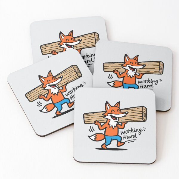 Item preview, Cheerful Fox Hard At Work Carrying Log designed and sold by Animepic222.