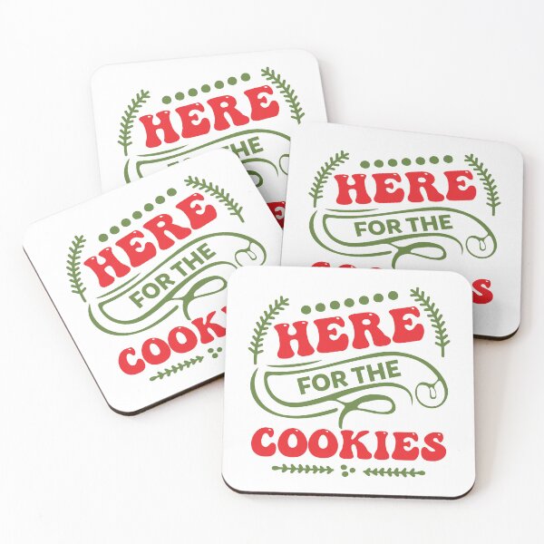 Item preview, Here For The Cookies - Funny Christmas Holiday Party Foodie Slogan Tee Gift designed and sold by FuzionRaptor.