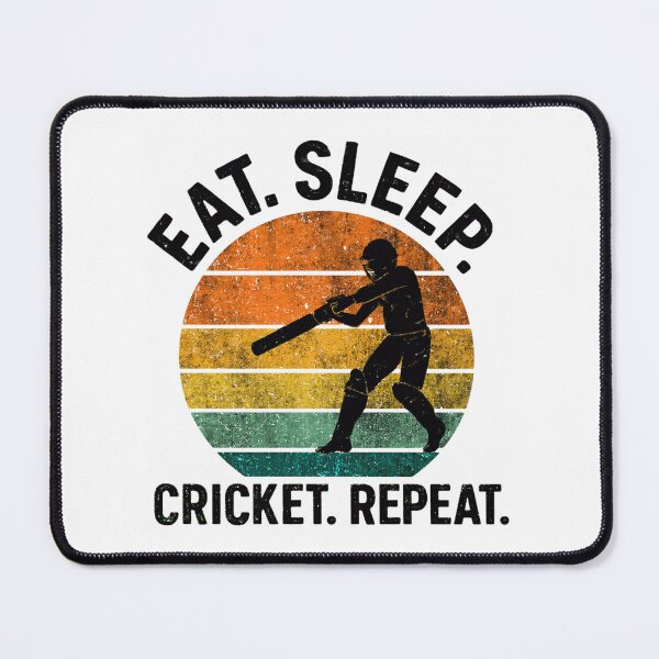 Item preview, Eat Sleep Cricket Repeat Sunset Heritage Edition designed and sold by SkeletonsDanger.