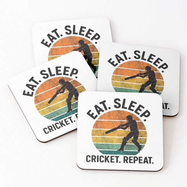 Item preview, Eat Sleep Cricket Repeat Sunset Heritage Edition designed and sold by SkeletonsDanger.