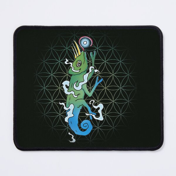 Item preview, Psychedelic Green Chameleon Trippy Colourful Reptile Art designed and sold by Odd shloox.