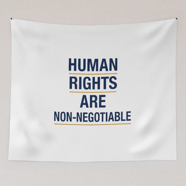 Item preview, HUMAN RIGHTS ARE NON-NEGOTIABLE designed and sold by techdave.