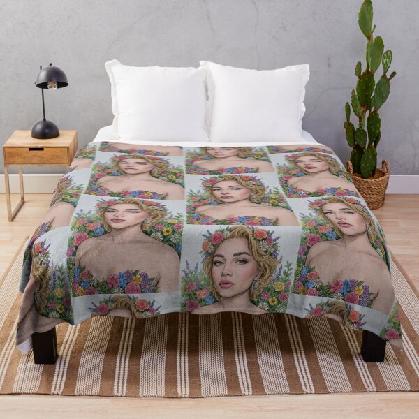 Item preview, Sketch Drawing of Florence Pugh Filled in with Colored Pencils designed and sold by MattBStickers.