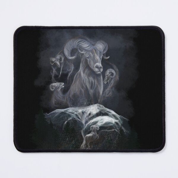 Item preview, Winter Ram Ghost, handpainted painting designed and sold by AK-Hevonen.