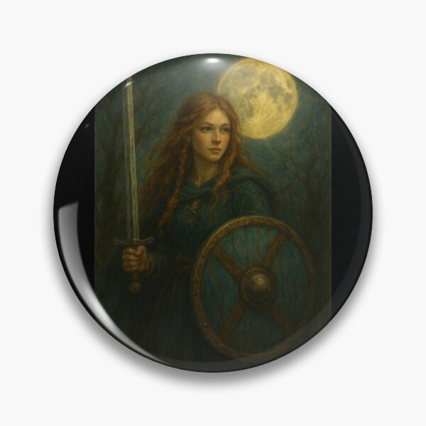Item preview, Shieldmaiden Under the Full Moon designed and sold by The Witchy Hearth.