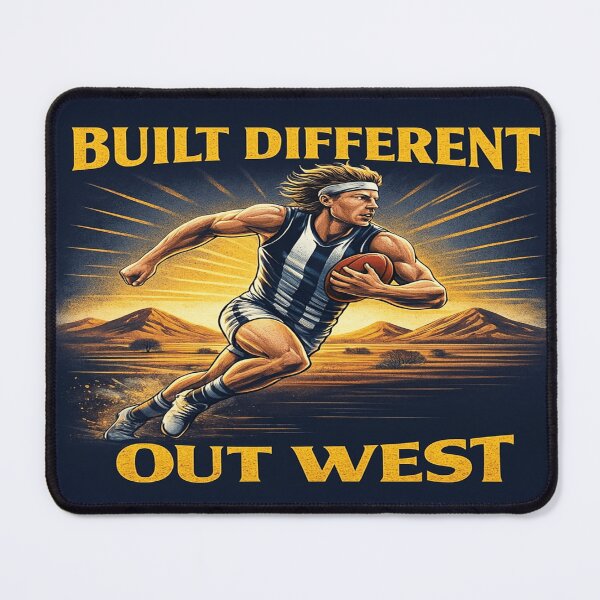 Item preview, Harley Reid Built Different Out West Footy designed and sold by POD DYNASTY | Original Print On Demand T-Shirt Graphics.