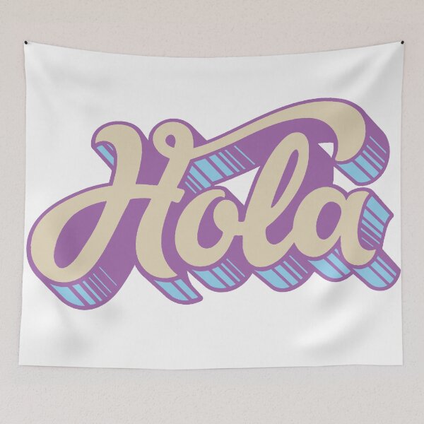 Item preview, Retro Hola Lettering Sticker designed and sold by andry01.