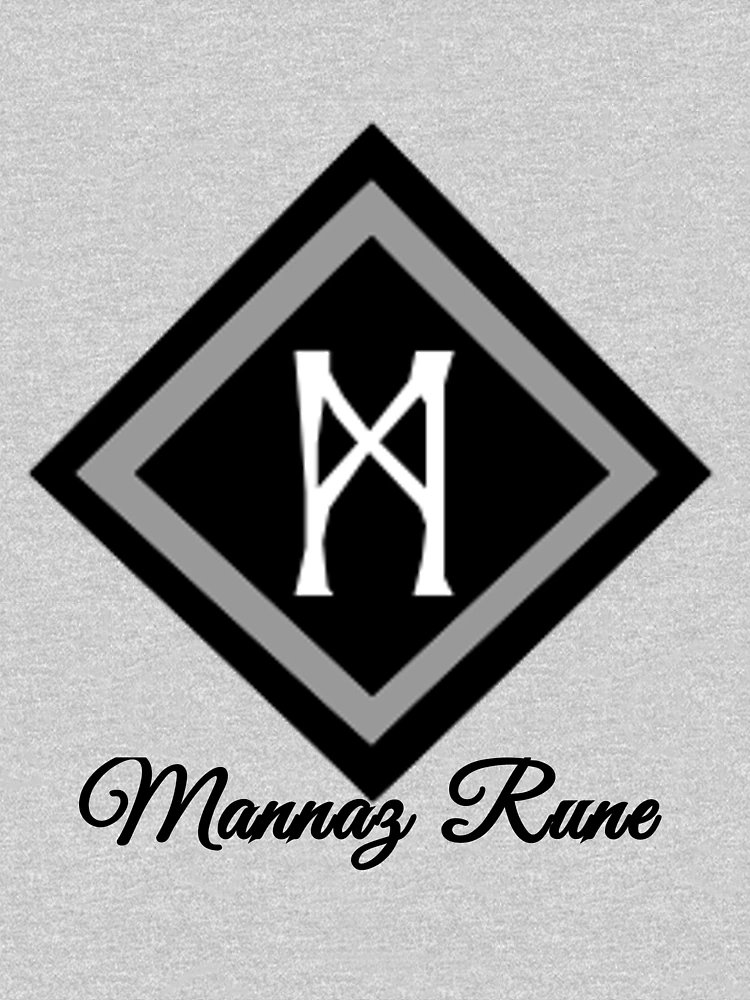 Thumbnail 4 of 4, V-Neck T-Shirt, Mannaz Rune designed and sold by WindsofJupiter.