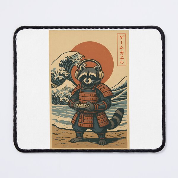 Item preview, Raccoonzilla Raccoon Japanese Art Raccoon Owner Samurai Raccoon Lover Gifts Funny Cute Samurai RaccoonArt Japanese Sunset designed and sold by Miumed.
