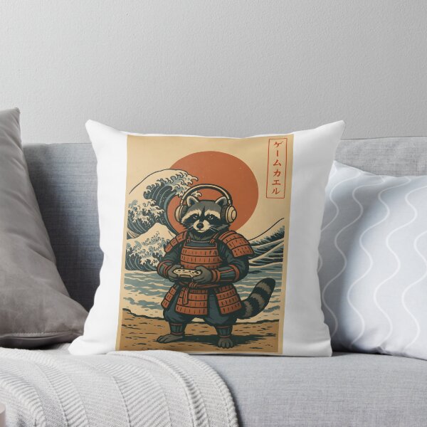 Item preview, Raccoonzilla Raccoon Japanese Art Raccoon Owner Samurai Raccoon Lover Gifts Funny Cute Samurai RaccoonArt Japanese Sunset designed and sold by Miumed.
