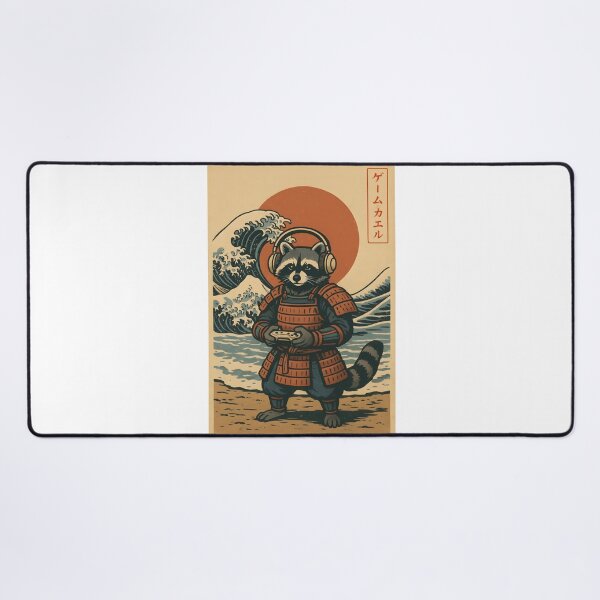Item preview, Raccoonzilla Raccoon Japanese Art Raccoon Owner Samurai Raccoon Lover Gifts Funny Cute Samurai RaccoonArt Japanese Sunset designed and sold by Miumed.