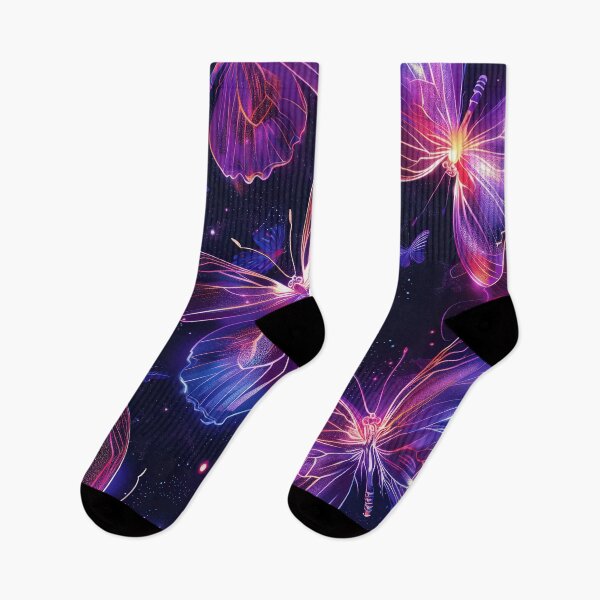 Artikelvorschau, Neon-Galaxie-Schmetterlinge | Kosmische Leucht-Fantasy-Schmetterlingskunst entworfen und verkauft von PixelExpressStudio.