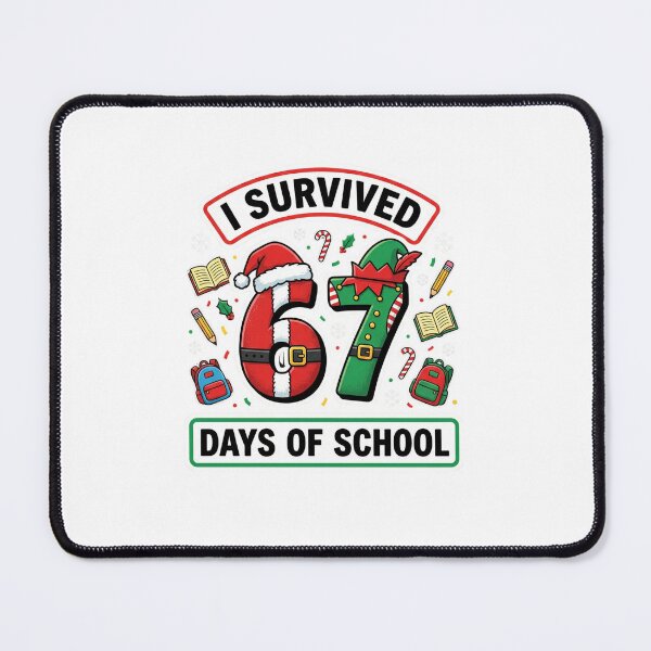 Item preview, 67 Days of School Funny Christmas Student Milestone designed and sold by w66aboo.