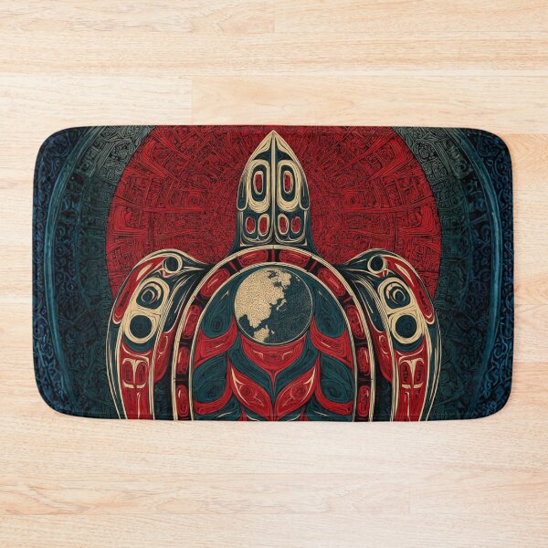 Item preview, World Turtle Totem – Northwest Coast Inspired Cosmic Formline Art - Spiritual Art by Wayne Chopper Smallwood designed and sold by Alaska Magick.