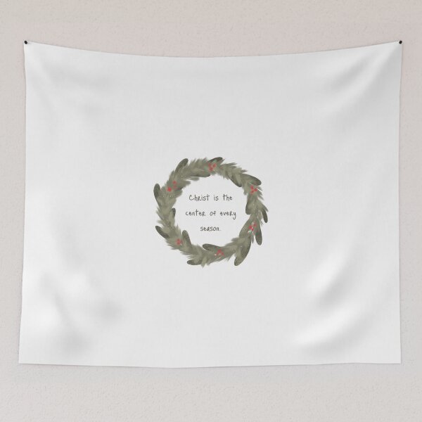 Item preview, Wreath – “Christ is the center of every season.” designed and sold by byhannahart.