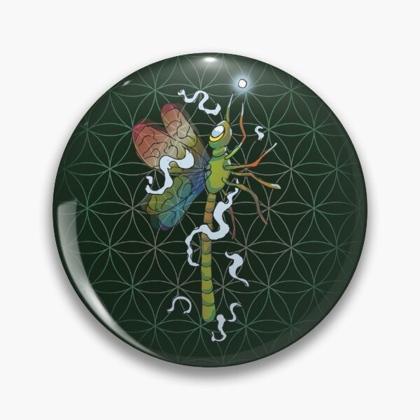 Item preview, Psychedelic Green Dragonfly | Trippy Insect Art Design designed and sold by Odd shloox.
