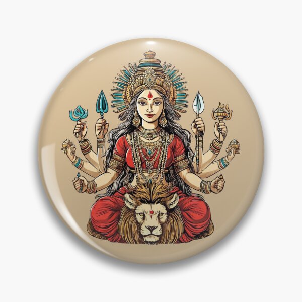 Item preview, Goddess Durga – Powerful Hindu Deity designed and sold by Myra365Art.