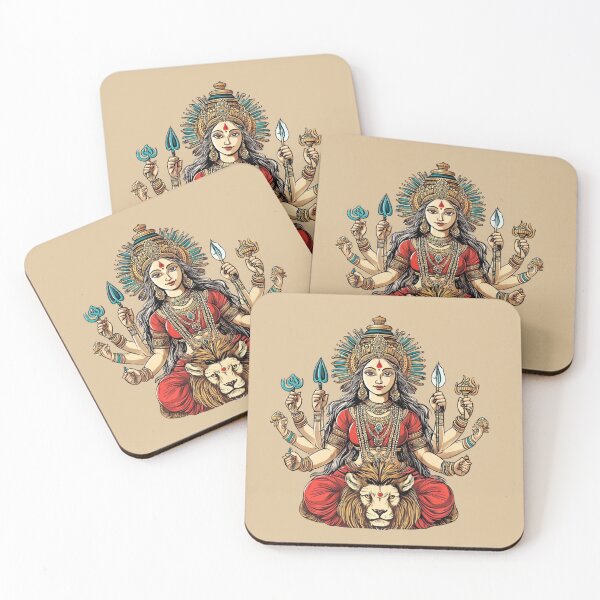 Item preview, Goddess Durga – Powerful Hindu Deity designed and sold by Myra365Art.