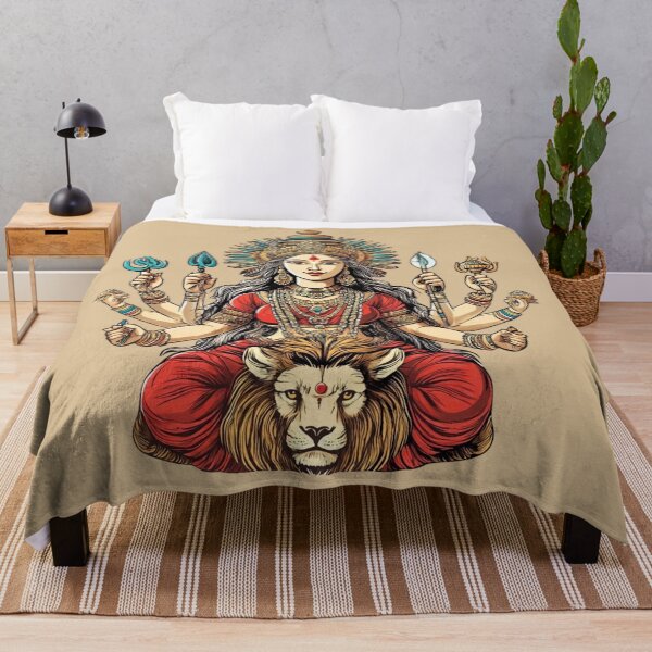Item preview, Goddess Durga – Powerful Hindu Deity designed and sold by Myra365Art.