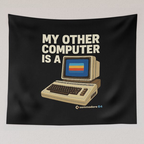 Item preview, My Other Computer Is A Commodore 64 – Retro Tech Humor Shirt  designed and sold by dragonnning.