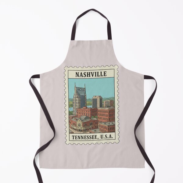 Item preview, Vintage nashville tennessee usa skyline stamp designed and sold by allaboutstamps.