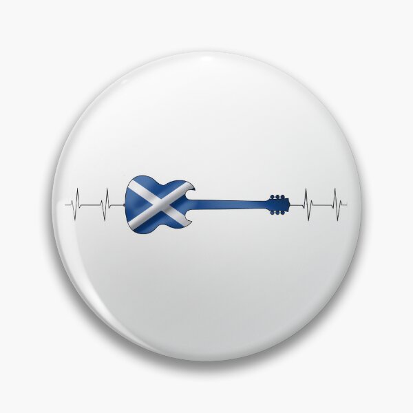 Item preview, Scottish Music Heartbeat Guitar | Saltire Flag Electric Guitar Graphic designed and sold by Loom on the Loch.
