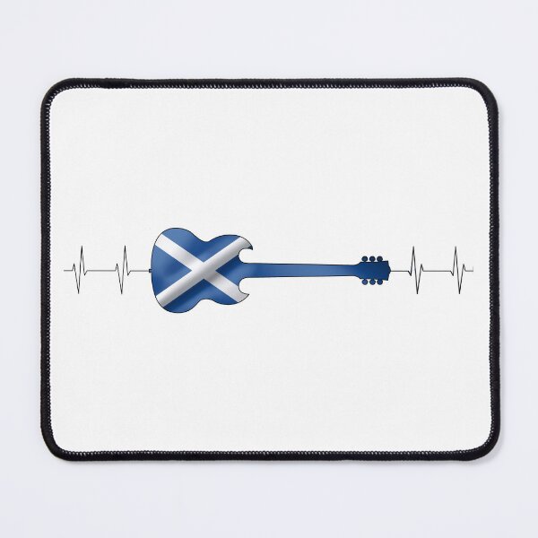 Item preview, Scottish Music Heartbeat Guitar | Saltire Flag Electric Guitar Graphic designed and sold by Loom on the Loch.