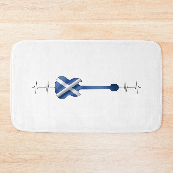 Item preview, Scottish Music Heartbeat Guitar | Saltire Flag Electric Guitar Graphic designed and sold by Loom on the Loch.