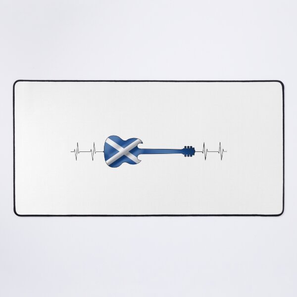 Item preview, Scottish Music Heartbeat Guitar | Saltire Flag Electric Guitar Graphic designed and sold by Loom on the Loch.