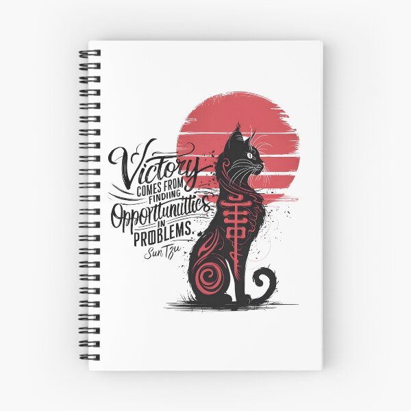 Item preview, Victory – Sun Tzu Inspirational Quote + Artistic Samurai Cat Design designed and sold by OSAMA MO.