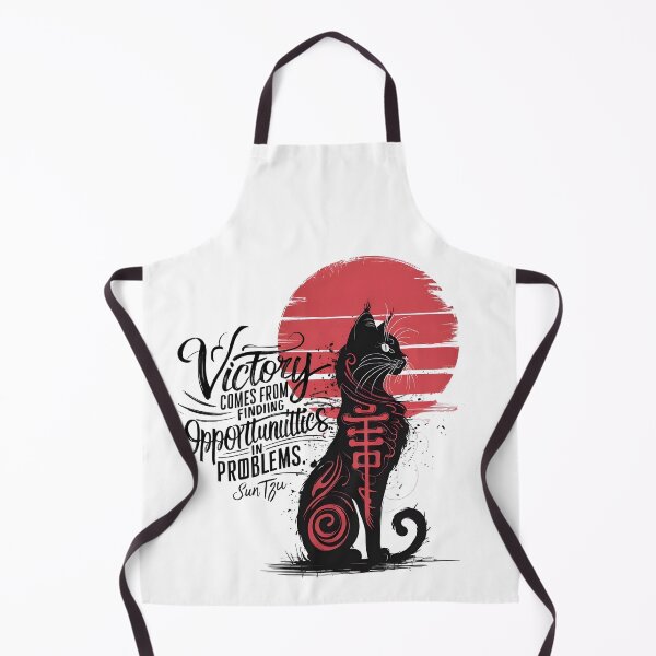 Item preview, Victory – Sun Tzu Inspirational Quote + Artistic Samurai Cat Design designed and sold by OSAMA MO.
