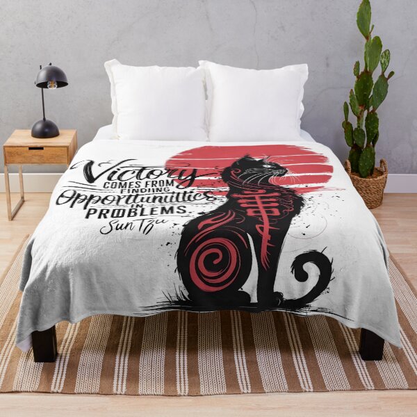Item preview, Victory – Sun Tzu Inspirational Quote + Artistic Samurai Cat Design designed and sold by OSAMA MO.