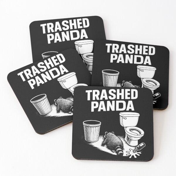 Item preview, Trashed Panda Funny Raccoon Drinking Sketch designed and sold by sssweetness.