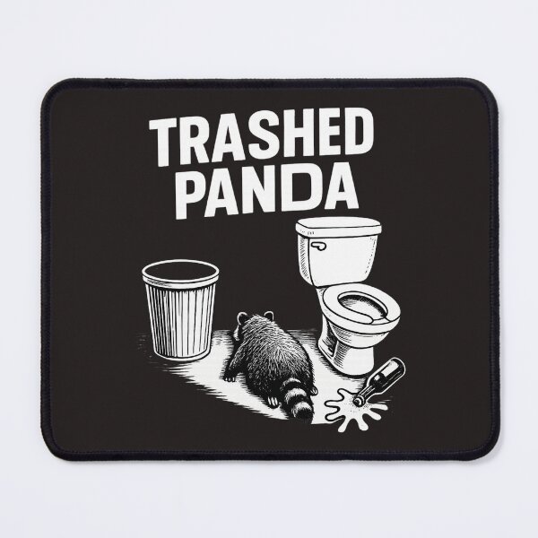 Item preview, Trashed Panda Funny Raccoon Drinking Sketch designed and sold by sssweetness.
