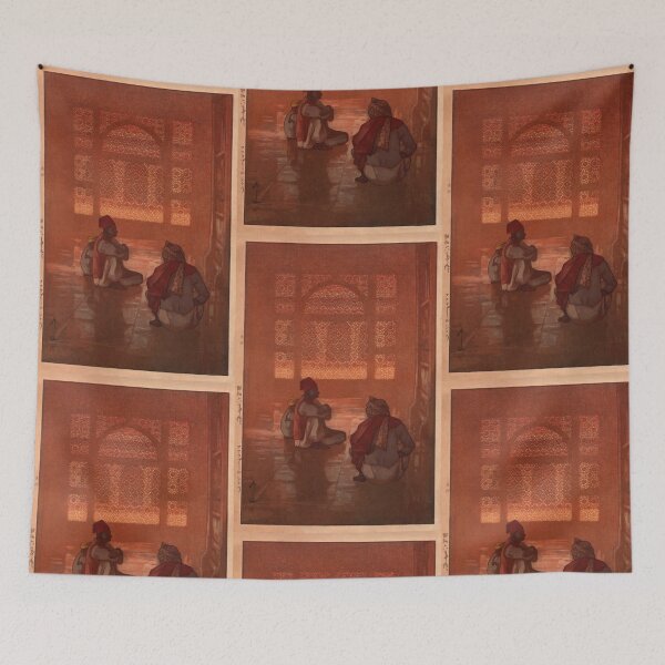 Item preview, A Window in Fatehpur Sikri Style 2 by Yoshida Hiroshi : Vintage Japanese Poster designed and sold by artofuniverse.